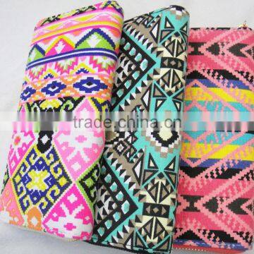 Lady New Cotton Canvas Diversity Print Geometrica Hot Wallet photo-6