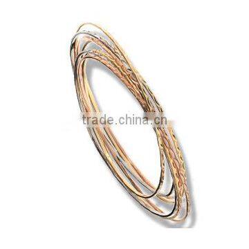 Tri Color Bangles, Gold Plated Bangle, Machine Cut Bangle, Fashionable Bangle, Jewelry Manufacturers photo-4