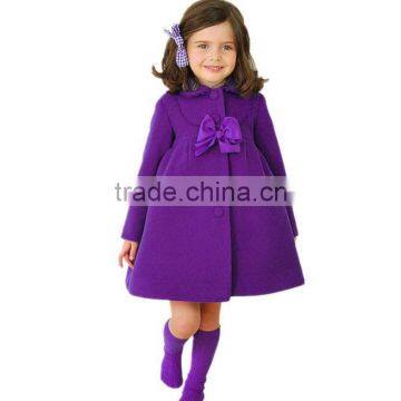 Zm50343b Winter New Style Children Clothes Girls Wholesale Bowknot Kid Coat photo-3