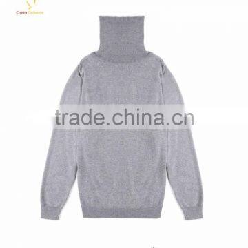 Turtleneck Mens Heavy Wool Knit Plain Pullover Sweater photo-3