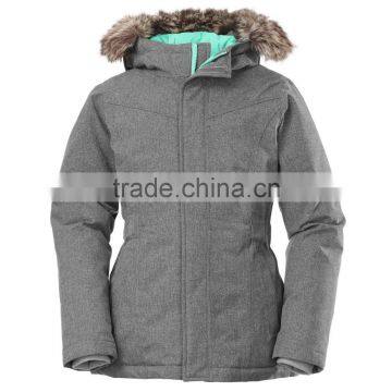 High Quality Waterproof Kids Faux Fur Parka With Snap Hand Pockets and Inset Elasticized Waistbelt photo-2