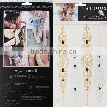 New Arriver Body Art Multicolor Removable Waterproof Metallic Temporary Tattoo Sticker photo-3