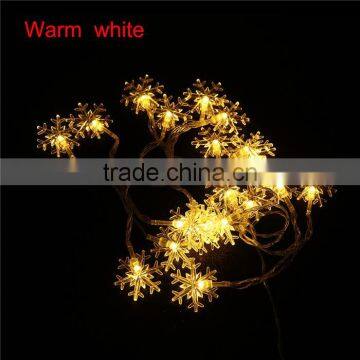 Fairy Lights Christmas Wedding Party Decor Transparent Clear Christmas Snowflake PVC LED String