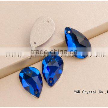 3230 11*18 Capri Blue Sew on Stone Rhinestone Beads for Jewelry Making Wedding Dress photo-3