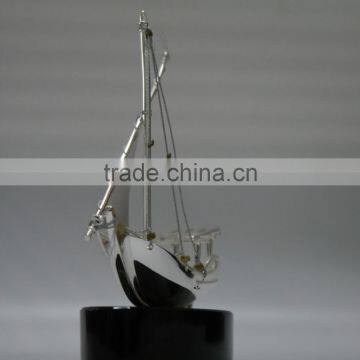 Noble Customized Made Silver Crystal Arab Dhow MODEL For Office Decoration And Islamic Souvenirs Gifts photo-6