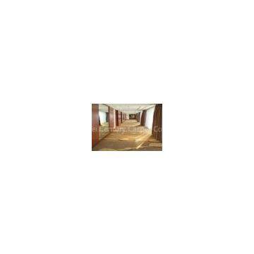 Brown Hotel Banquet Hall Hand Knotted Carpet With Nylon VS Wool