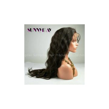 Sunnymay 7A Unprocessed Free Style Body Wave Lace Front Wigs Brazilian Virgin Hair Lace Front Wigs Natural Black Color Baby Hair