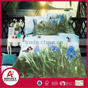 2016 new style 13372 60*40s reactive printed 3D green grass bedding sets