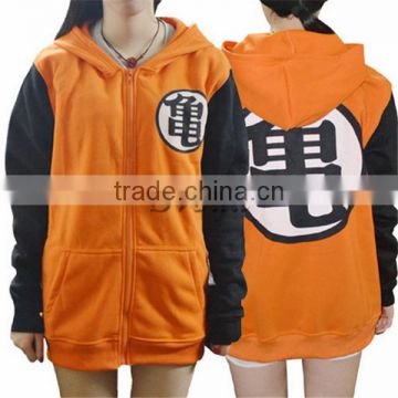 Hot Anime DragonBall Z Cosplay Costume hoodie Goku Sweatshirt Zip-up Hoodie