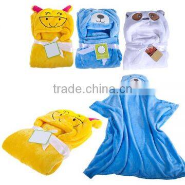 lovely animal design baby hooded bathrobe