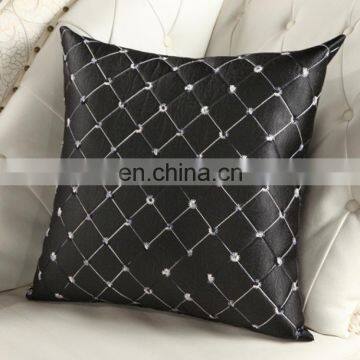 Home Embroidered Grid Pillow Boster Case Sofa Cushion Cover photo-2