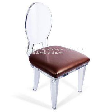 Popular Designer Dining Chair Acrylic Gaming Chair Popular Oval Back Living Room Chair photo-3
