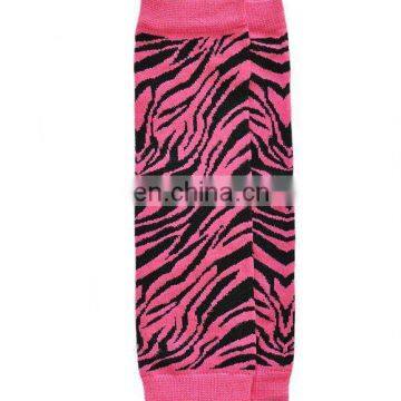 Hot Pink Zebra Print Striped Leg Warmers Baby Leg Warmers Arm Warmers