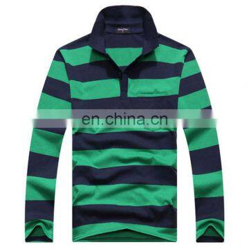 China Supplier 2016 Fashion Wholesale Clothing Man Cheap Polo Shirt Stripe Design Cotton Men's Long Sleeve Polo Shirt photo-4