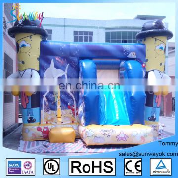 Ocean Theme Park Combo Inflatable Bouncy Castle With Slide