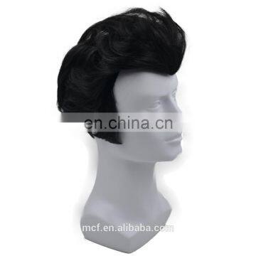 MCW-2354 New 2017 Fashion Synthetic Wig Black Short Straight Man Hair Wig Fancy Dress Costume Wig photo-2