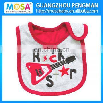 Baby Rock Guitar Pattern Cotton Baby Bib High Quality