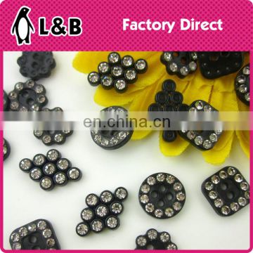 20L decorative plastic clothing button rhinestone crystal button