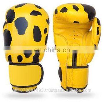 Yellow Boxing Gloves, Genuine Leather Boxing Gloves