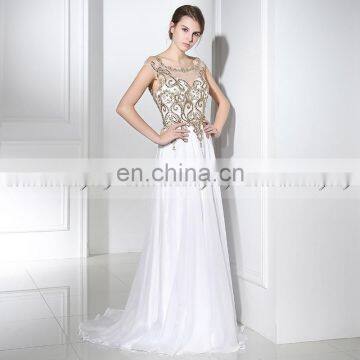 Best Selling Cap Sleeve Exquisite Beaded Chiffon Long Evening Dresses LX288 photo-6