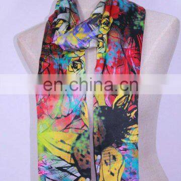 digital printed silk scarf