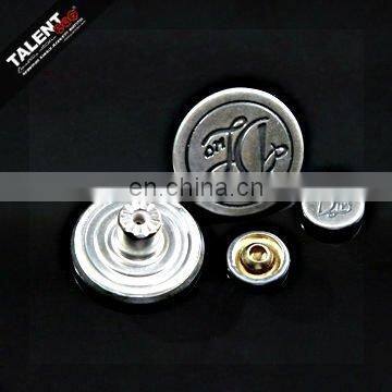 Custom Denim Alloy Rivet Button With Brand Name Logo photo-4