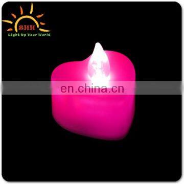 Battery LED Candle Light Party Event wedding decoration flameless heart shaped romantic candle wholesale