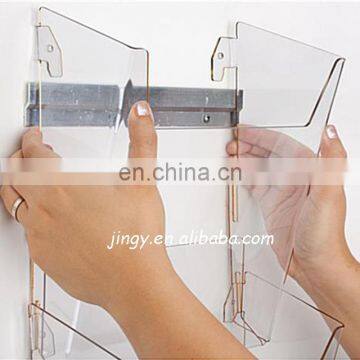 transparent distinct wall hang acrylic clear magazine holder