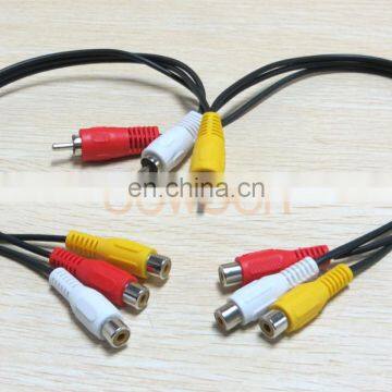 3 RCA Male To 6 RCA Female Plug Splitter Audio TV DVD Video Adapter AV Cable photo-6