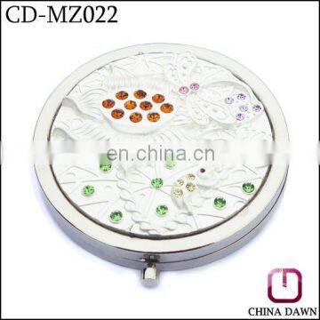 jeweled round flower compact make up mirror CD-MZ022