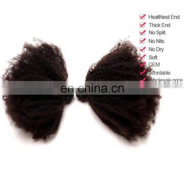 China Hair Factory 10a Grade Peruvian Hair Afro Curly Human Hair Extension photo-5