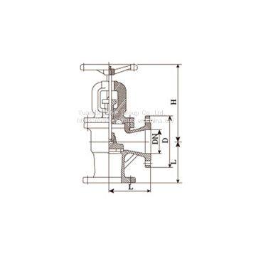 Cast Iron Globe Valve DIN Angle Type Globe Valve