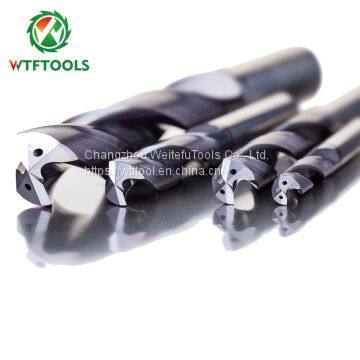 WTFTOOLS 3*D 10mm Tungsten Carbide Drill Bits For Steel Drilling with inner coolant hole