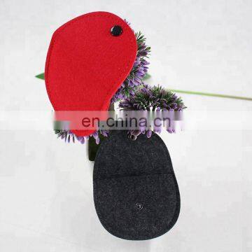 China Wholesale Mini Felt Purses for Women 2018 Handbag for Coin photo-3