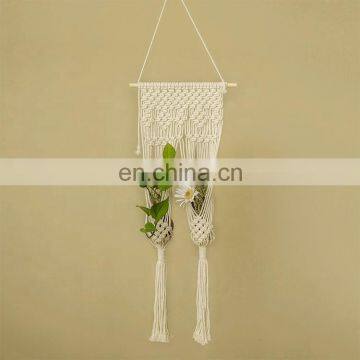 Cotton Rope Macrame Flower Pot Holder Indoor Outdoor Hanging Planter Basket photo-3
