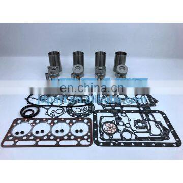 V1902 Diesel Engine Liner Kit With Full Gasket Set Bearing For Kubota