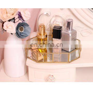 Decorative Countertop Organizer, Jewelry Perfume Makeup Mirror Tray