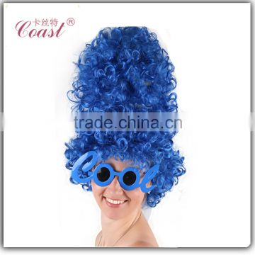 crazy costume carvinal curly synthetic afro wigs