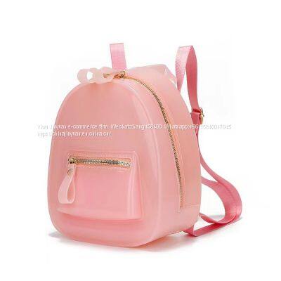 Women Transparent Bags Shoulder Summer Messenger PVC Waterproof Backpack School Bag photo-2