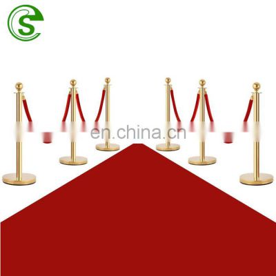 Vip way crowd control queue safety set retractable barrier belt stanchions, stanchion rope with chrome clasps