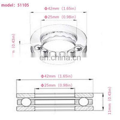 Wholesale Fast Delivery High Quality and Low Price Thrust Bearing 51105 Thrust Ball Bearing photo-2