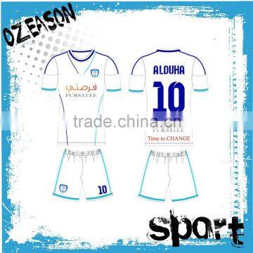 100% Polyester Wholesale Price White Soccer Jersey Custom Made photo-5