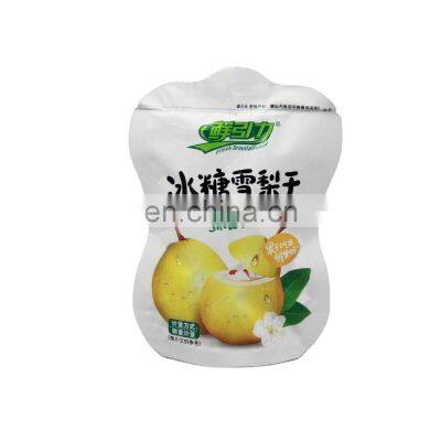 custom shape packing plastic special shape bag for dried fruit candy packaging