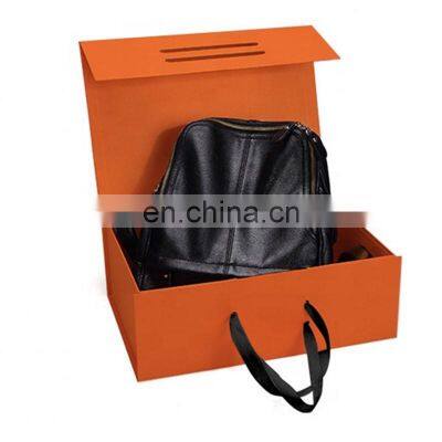 custom brand hot stamping logo  large box for dress paper gift box with foldable lid