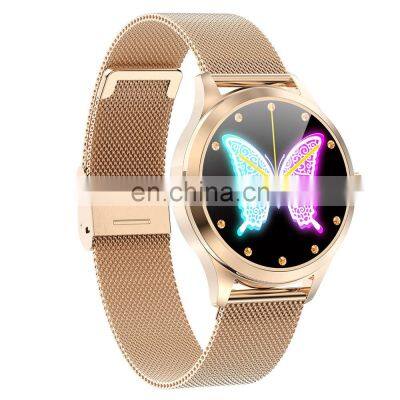 LW07 Round Touch Smartwatch Stainless Steel IP68 Waterproof Health smart watch phone for Women