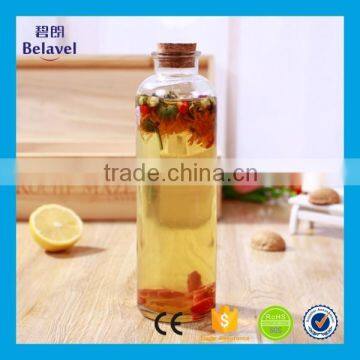 500ml 16oz Beverage Bottle Round Glass Juice Bottle With Cork photo-2