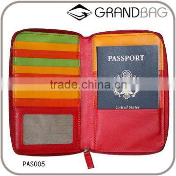 custom nappa leather travel passport holder passport case passport cover in multi color combination