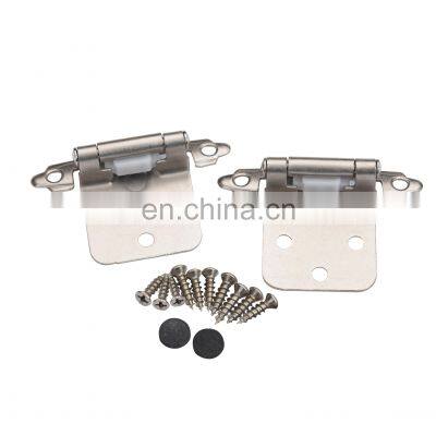 2 Pack Self Closing Cabinet Door Hinges Satin Nickel photo-2
