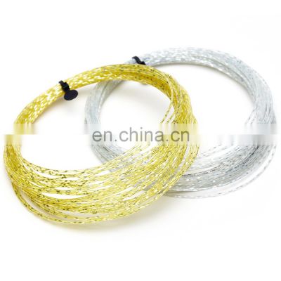 Soft feeling tennis racket training string threaded polyester elastic tennis string