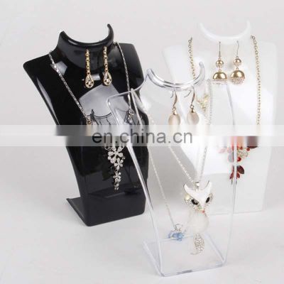 New Design Mannequin Necklace Rack Earring Holder Organizer Bust Acrylic Jewelry Display Stand